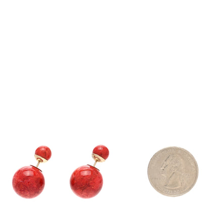 Christian Dior Mise En Dior Tribal Earrings Red 2 of 5