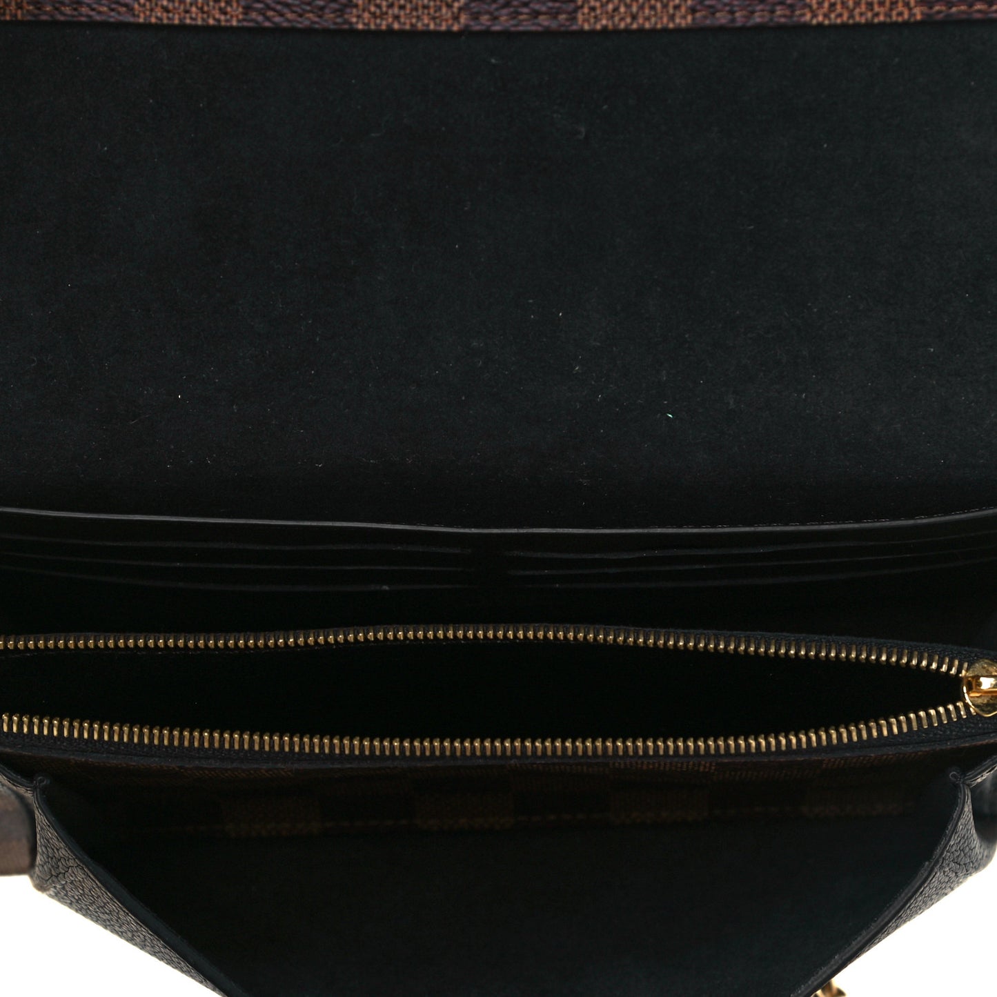 Damier Ebene Vavin Chain Wallet Black