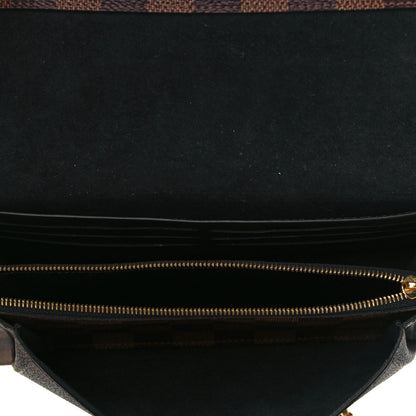 Louis Vuitton Damier Ebene Vavin Chain Wallet Black 6 of 8