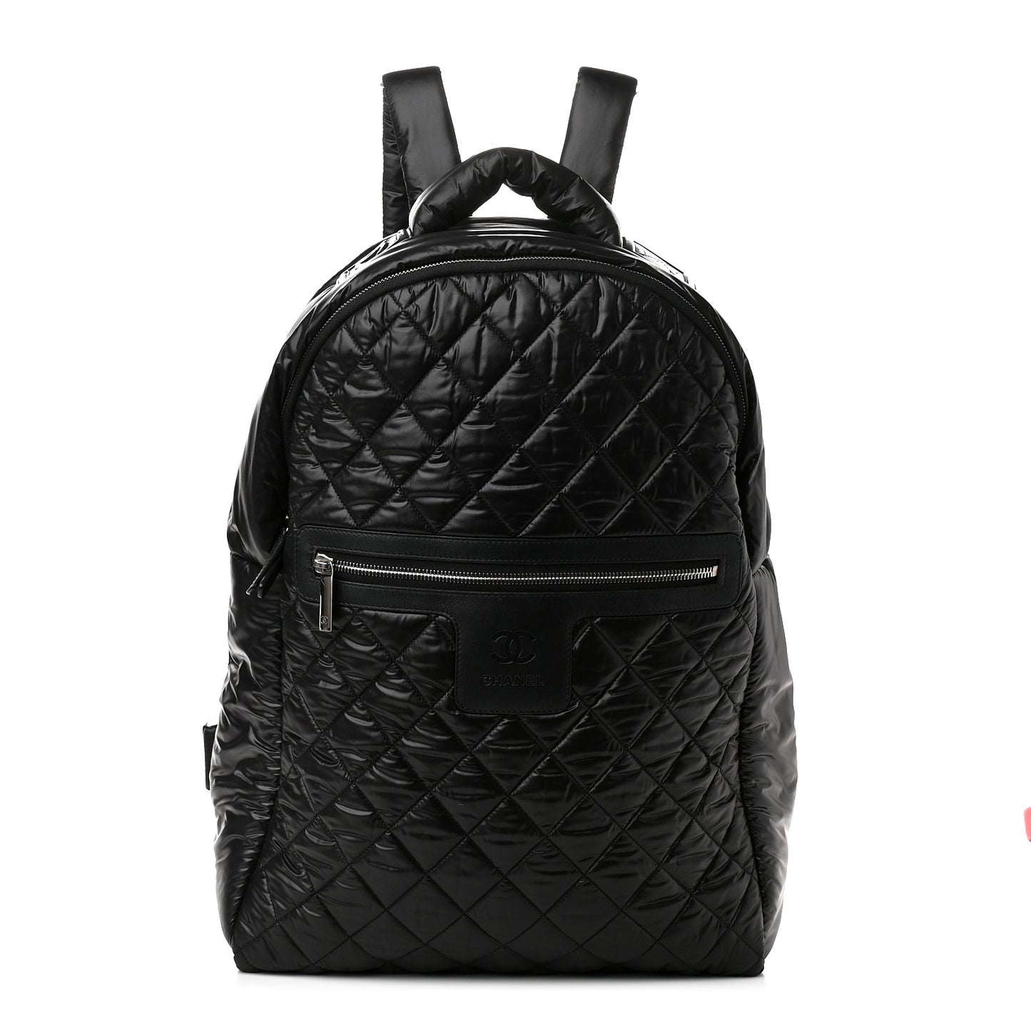 Nylon Quilted XL Coco Cocoon Backpack Black