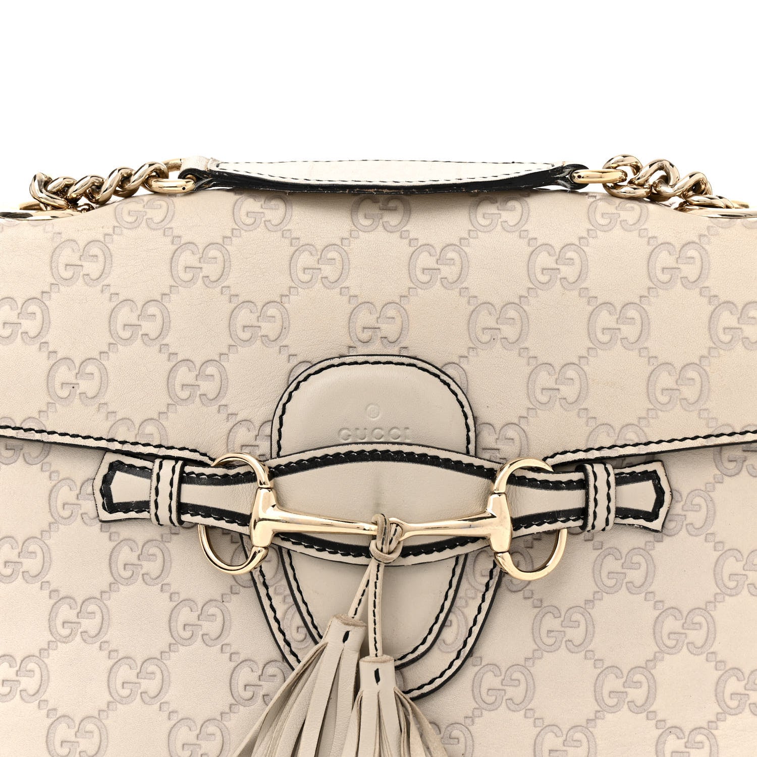 Gucci Guccissima Signature Medium Emily Chain Shoulder Bag Mystic White 9 of 21