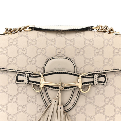 Gucci Guccissima Signature Medium Emily Chain Shoulder Bag Mystic White 9 of 21