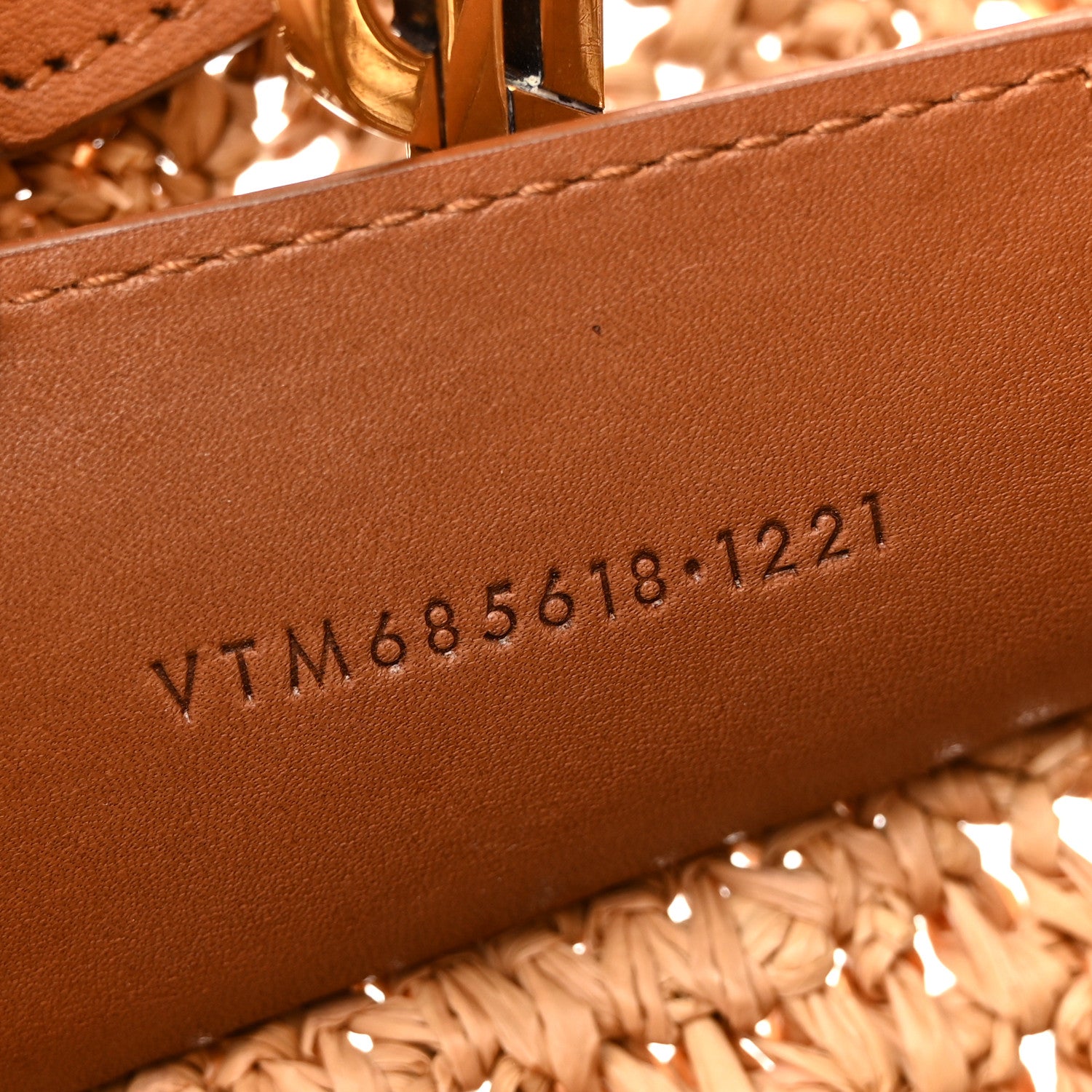 Saint Laurent Raffia Calfskin Small Panier Tote Naturel Brick 7 of 13