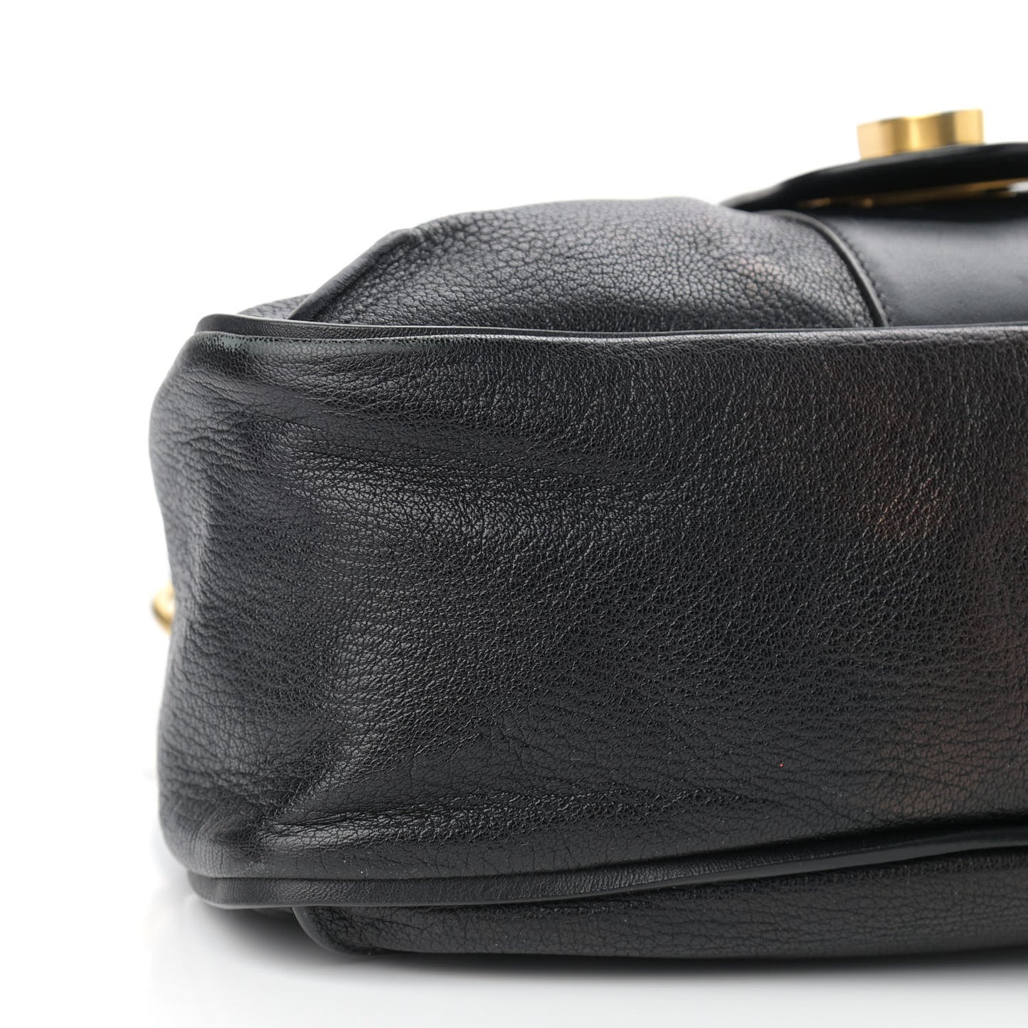 Grained Lambskin Calfskin Medium Lexa Shoulder Bag Black