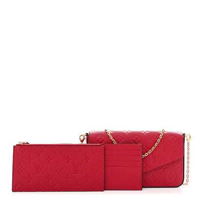 Louis Vuitton Empreinte Pochette Felicie Chain Wallet Scarlet 3 of 11