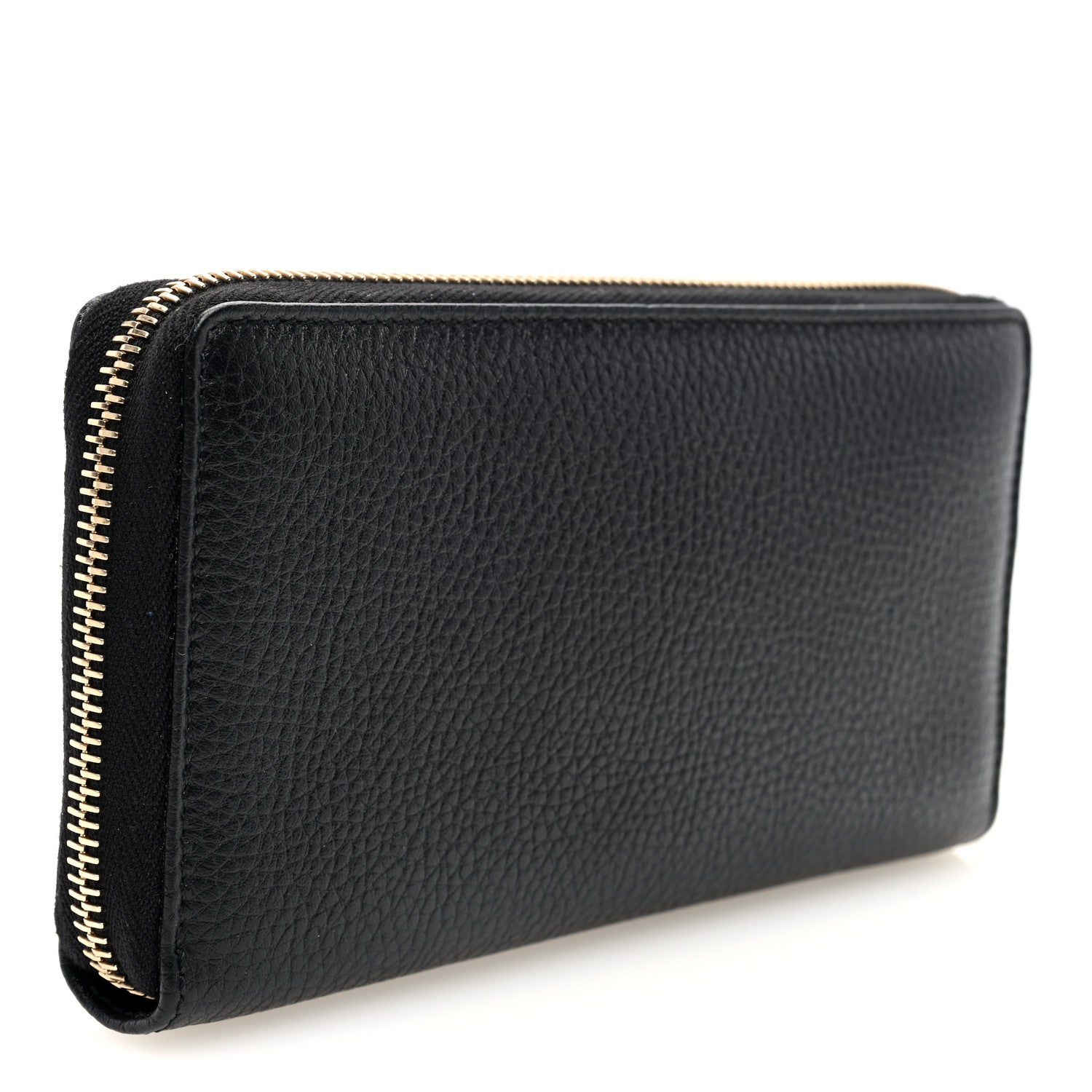 Gucci Pebbled Calfskin Soho Zip Around Wallet Black 2 of 6