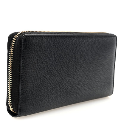 Gucci Pebbled Calfskin Soho Zip Around Wallet Black 2 of 6
