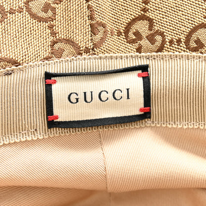 Gucci Monogram Textured Dollar Calfskin GG Jago Bucket Hat XL Cacao Beige 8 of 11