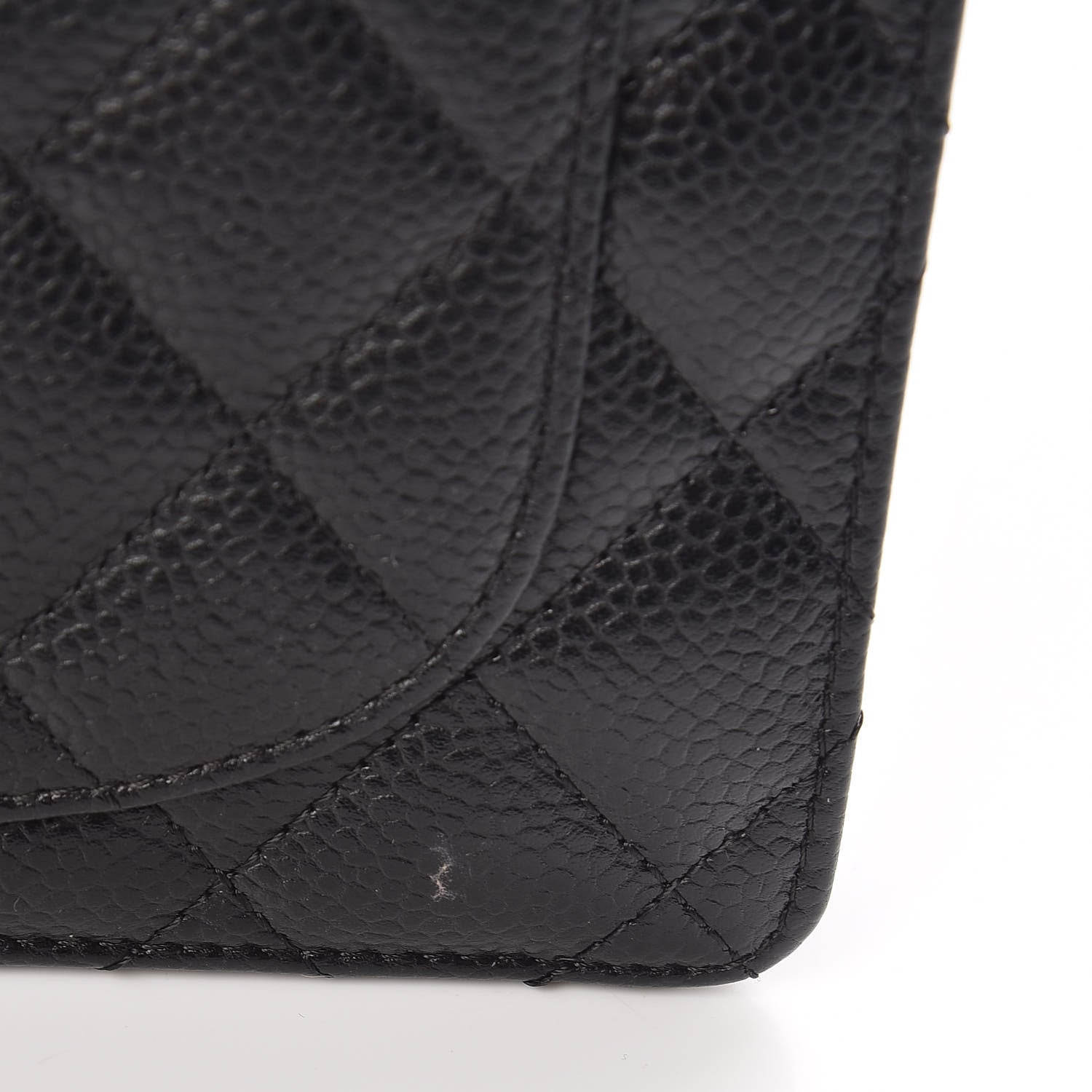 Chanel Caviar Quilted Yen Wallet Black 11 of 12