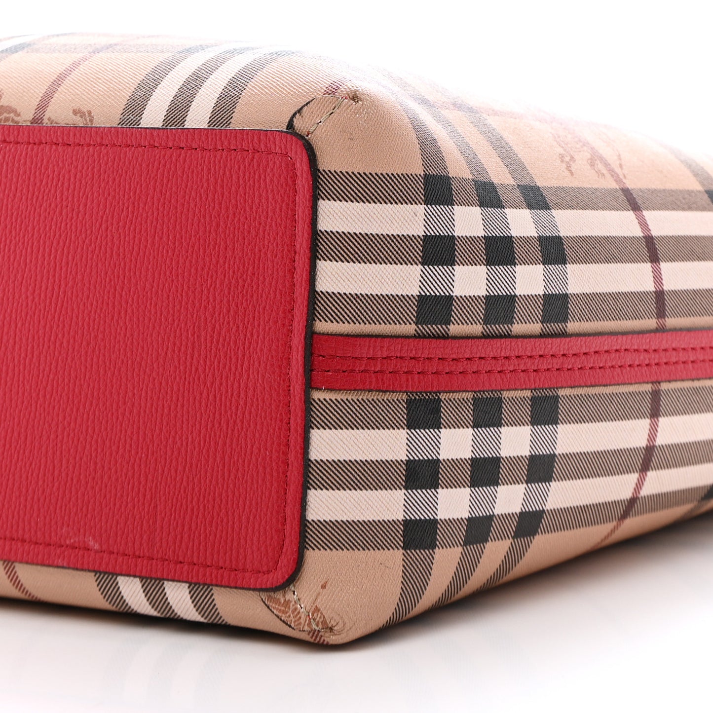 Haymarket Check Medium Reversible Tote Poppy Red
