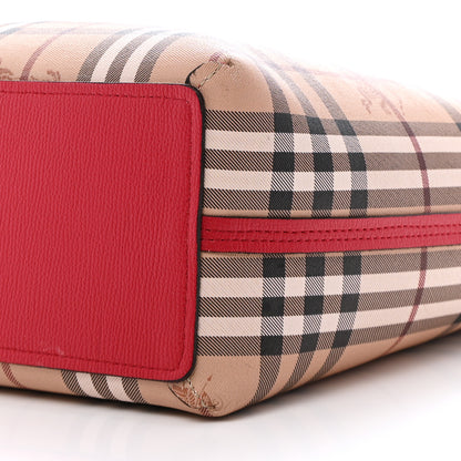 Burberry Haymarket Check Medium Reversible Tote Poppy Red 29 of 36