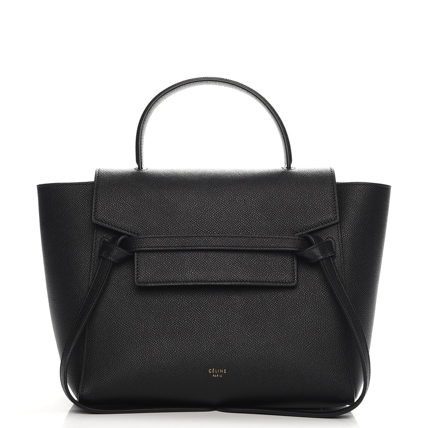 Grained Calfskin Micro Belt Bag Black