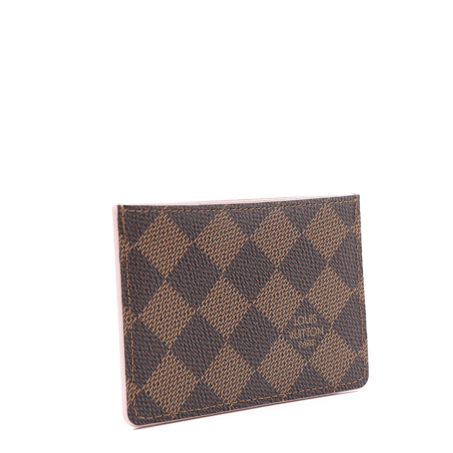 Louis Vuitton Damier Ebene Caissa Card Holder Rose Ballerine 3 of 8