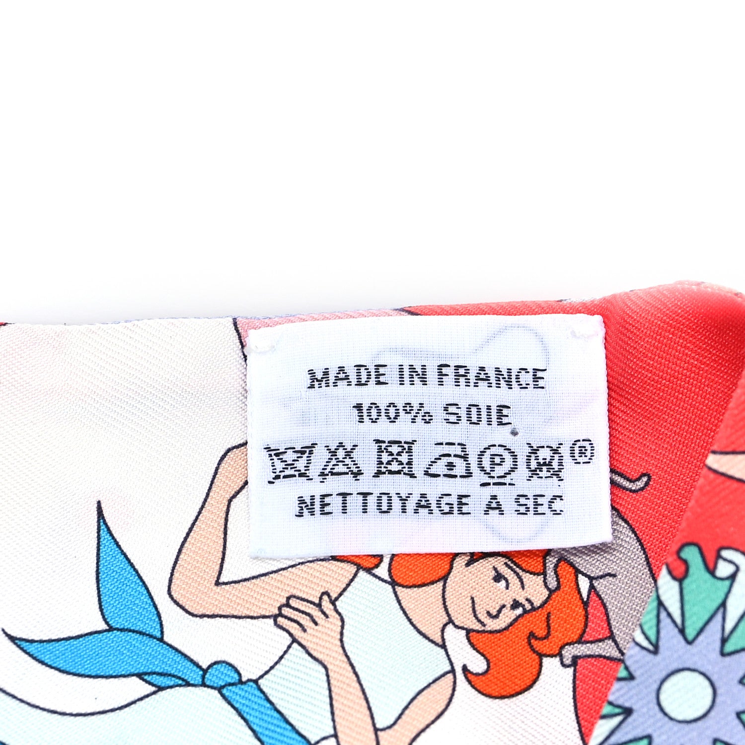 Hermes Silk Carres Volants Twilly Grenadine White Bleu 3 of 4