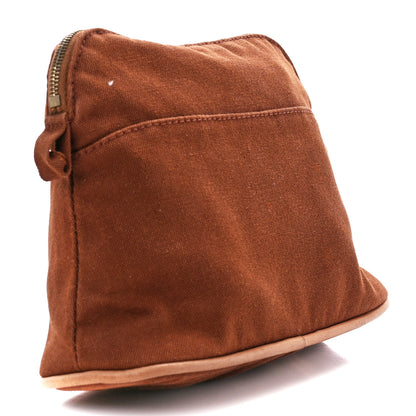 Hermes Cotton Canvas Mini Bolide Travel Cosmetic Pouch 3 of 11