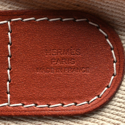 Hermes Kraft Paper Metal Canvas Saddle Box Orange 6 of 11