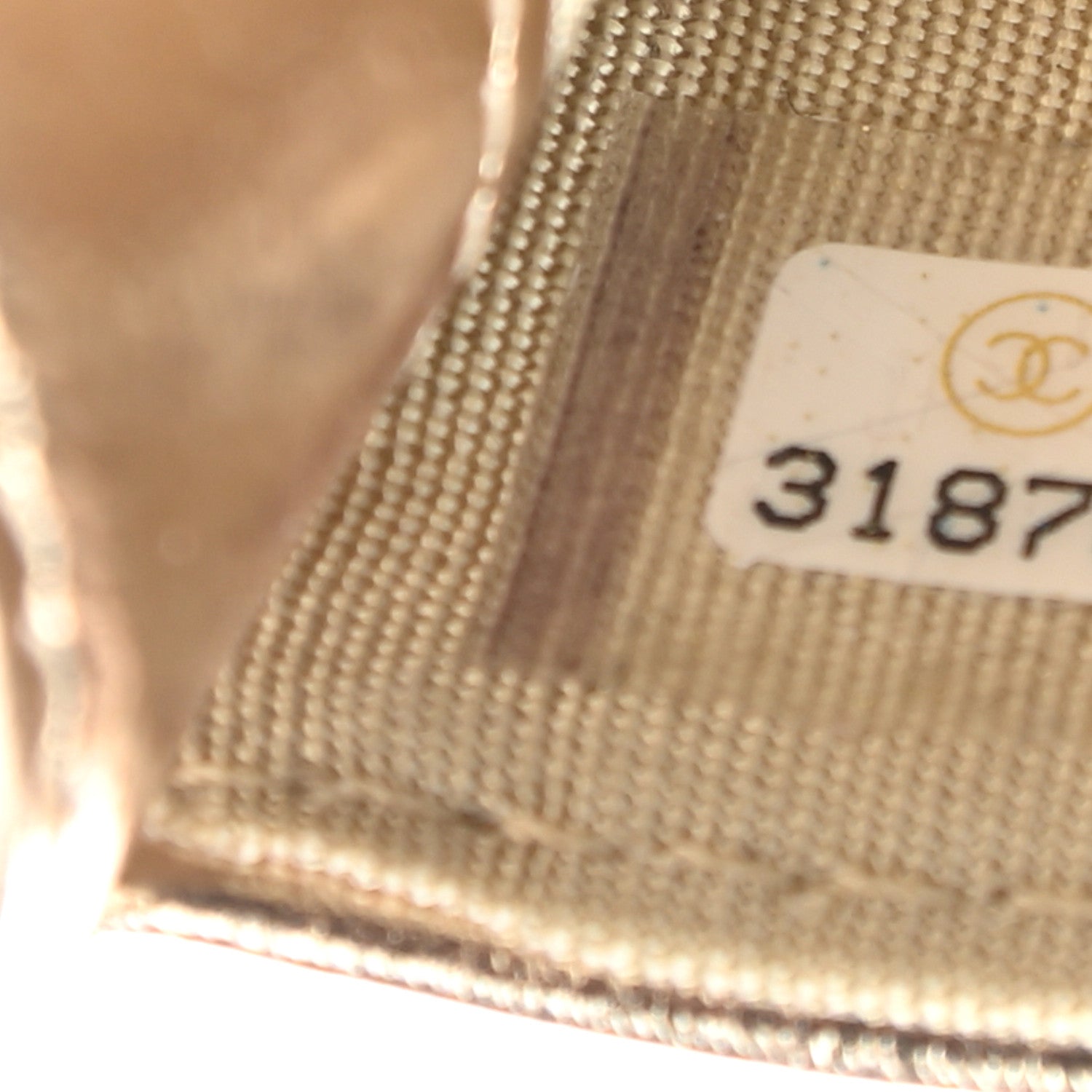 Chanel Metallic Lambskin Quilted Chanel 19 Card Holder Gold 8 of 9