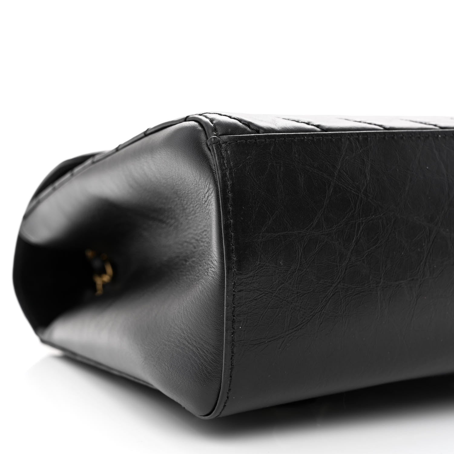 Chanel Aged Calfskin Chevron Quilted Backpack Black 9 of 10