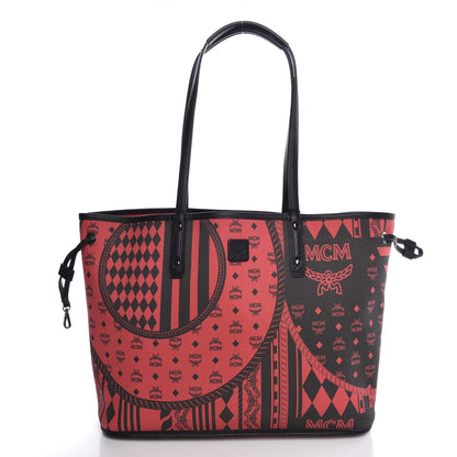 MCM Visetos Medium Reversible Shopper Tote Ruby Red 6 of 12