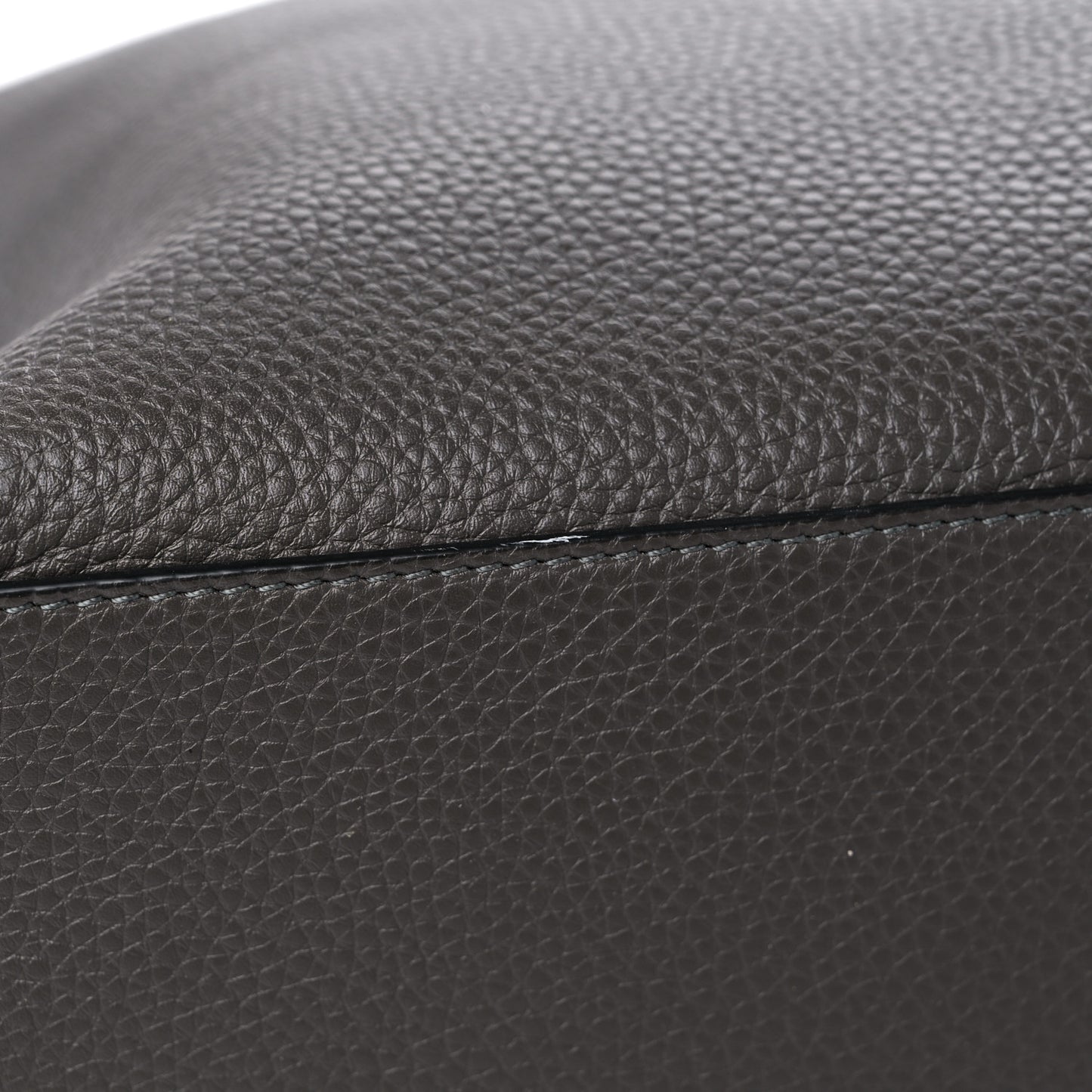 Grained Calfskin Rockstud Shoulder Tote Graphite
