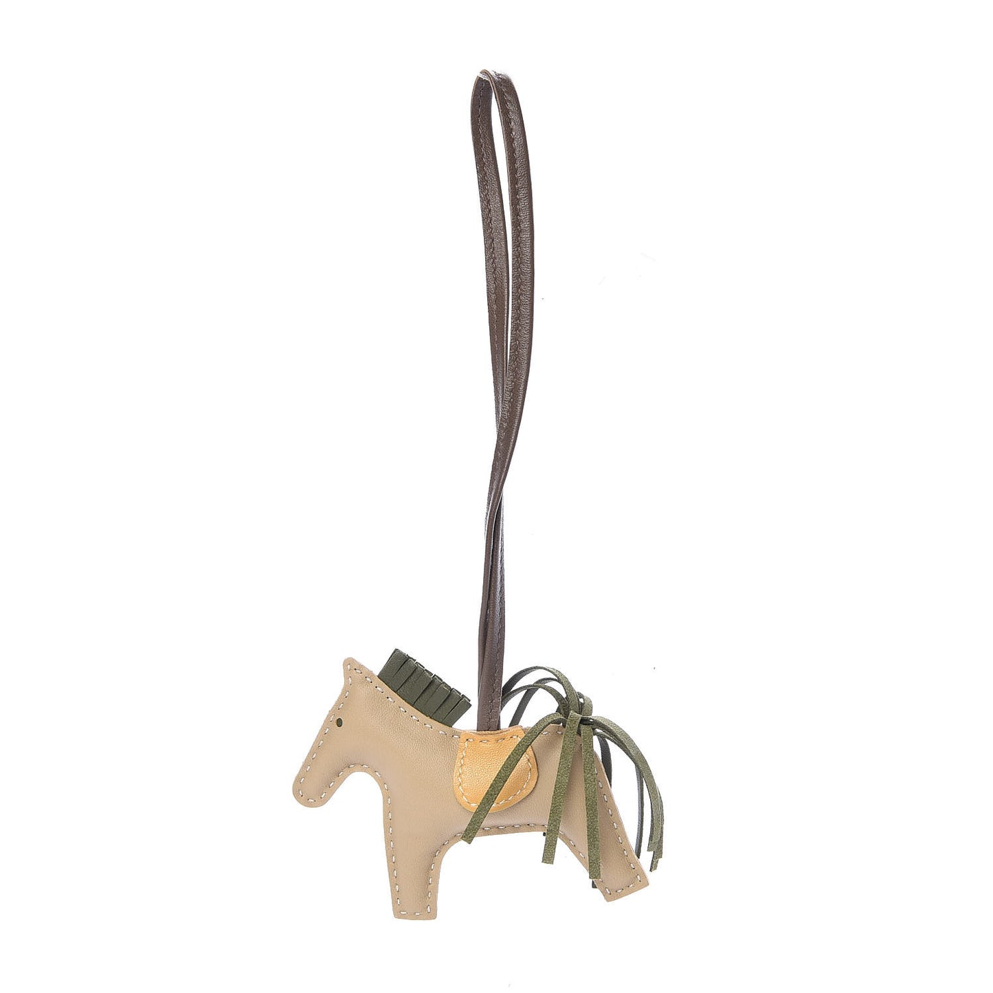 Milo Lambskin Grigri Rodeo Horse Bag Charm PM Trench Canopee Curry