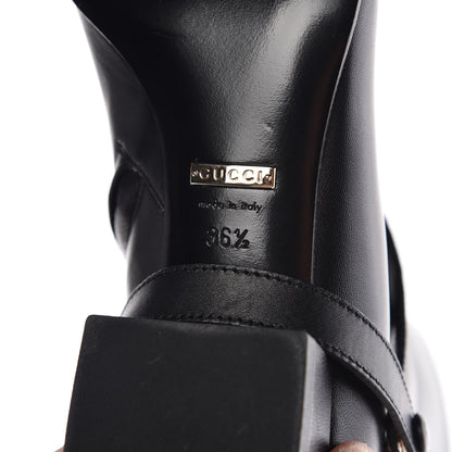 Gucci Malaga Kid Calfskin Soho Boots 36.5 Black 6 of 10