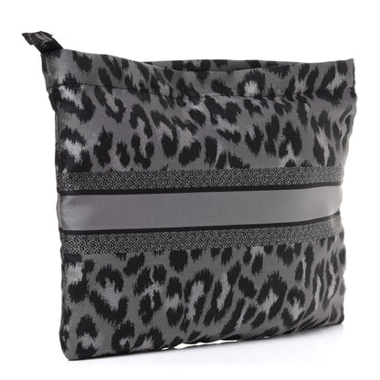 Christian Dior Canvas Embroidered Mizza Diortravel Zipped Pouch Black Grey 3 of 8