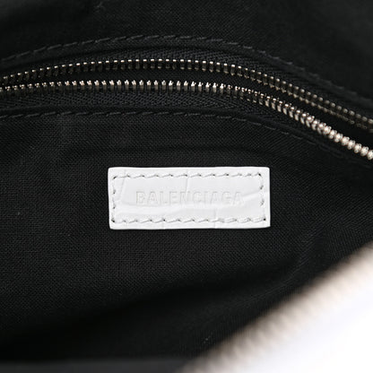 Balenciaga Extra Supple Calfskin Crocodile Embossed Neo Classic Hardware Hobo XS White 7 of 9