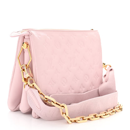 Louis Vuitton Lambskin Embossed Monogram Coussin PM Rose 3 of 12