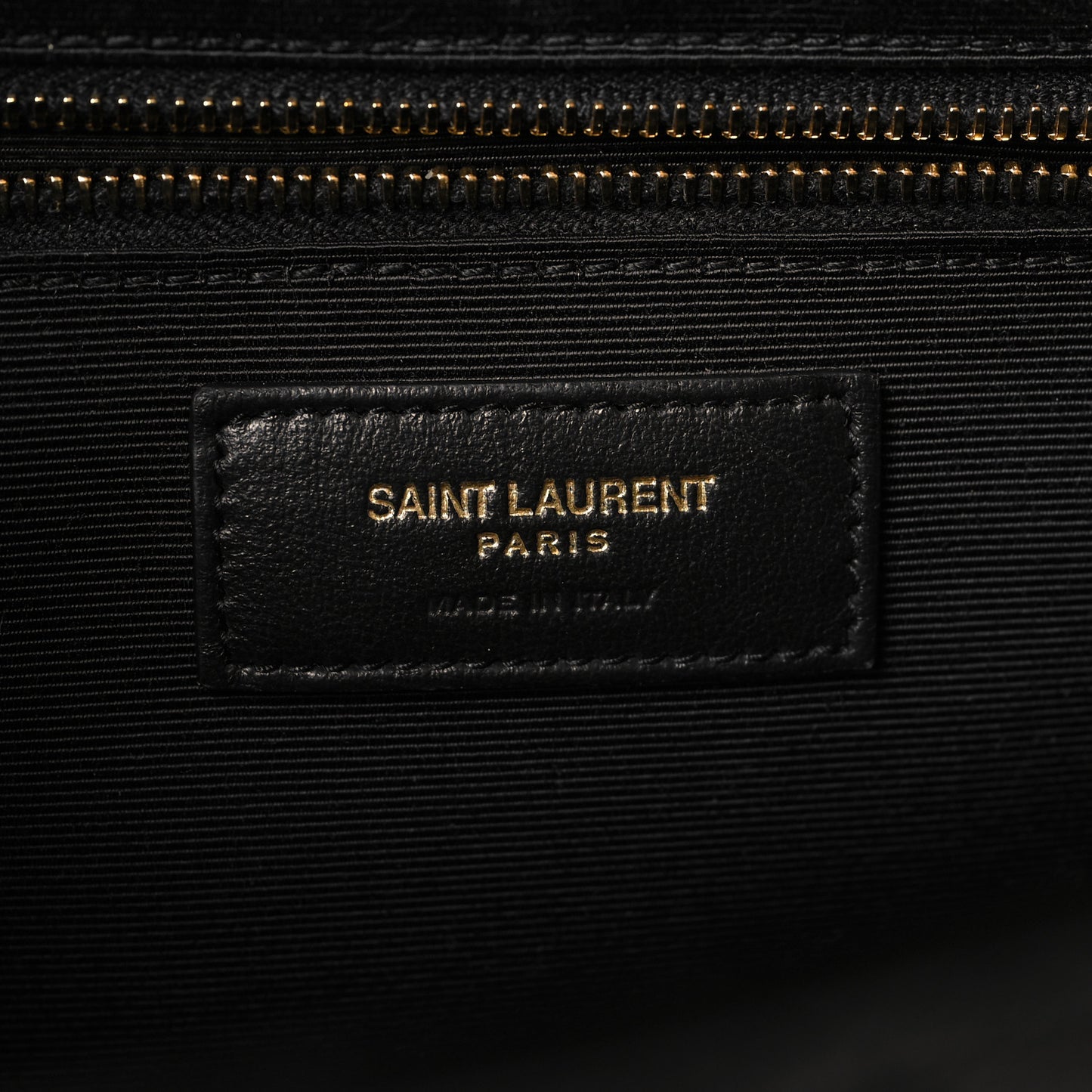 Grain De Poudre Textured Mixed Matelasse Large Triquilt Monogram Satchel Black