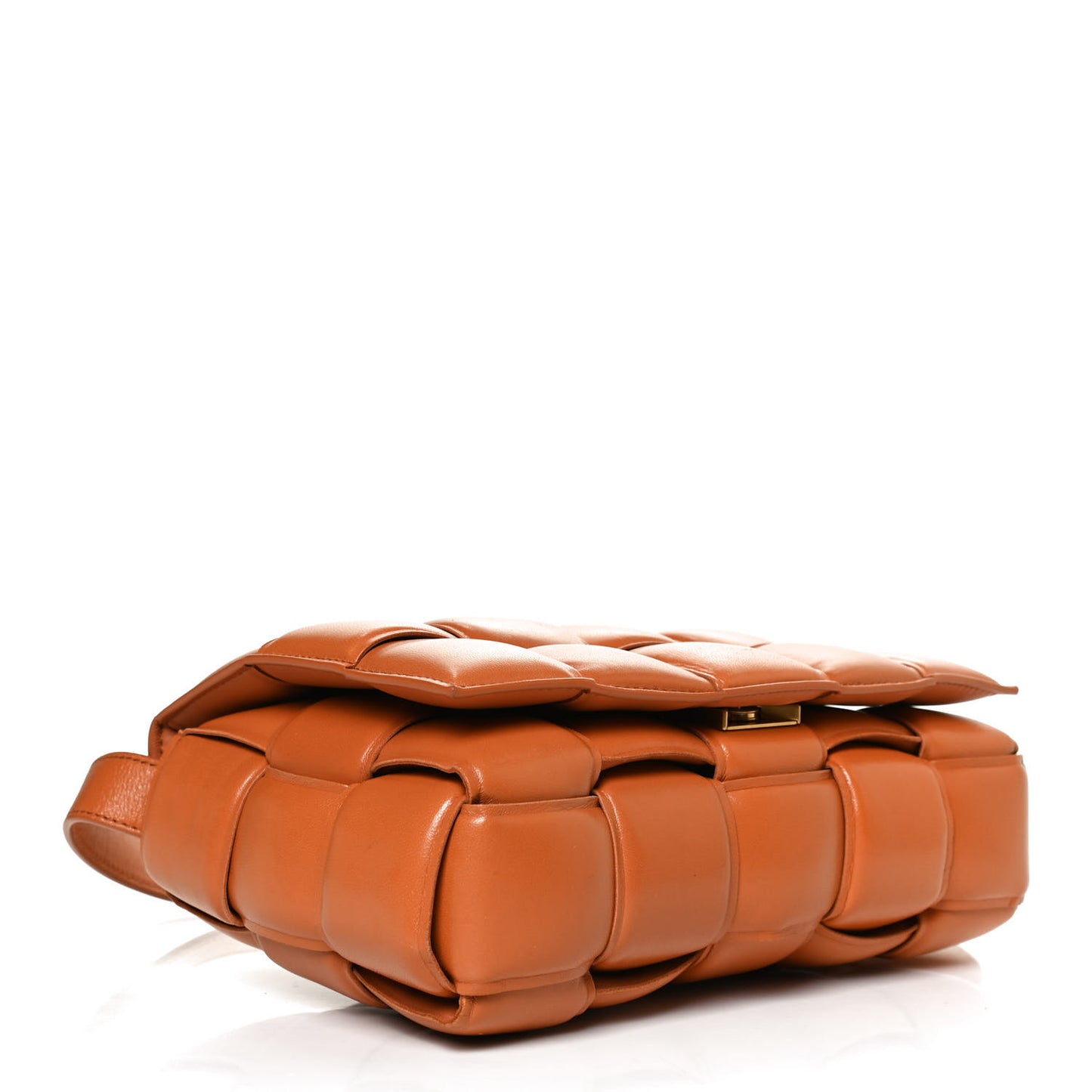 Nappa Maxi Intreccio Padded Cassette Crossbody Bag Clay
