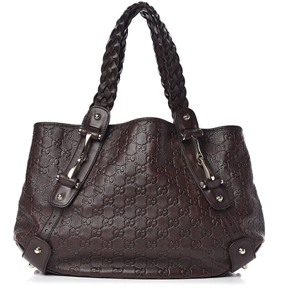 Gucci Guccissima Small Pelham Shoulder Bag Chocolate 1 of 17