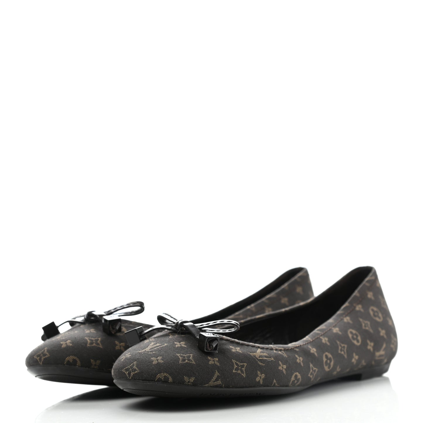 Monogram Debbie Ballerina Flats 39 Fusain