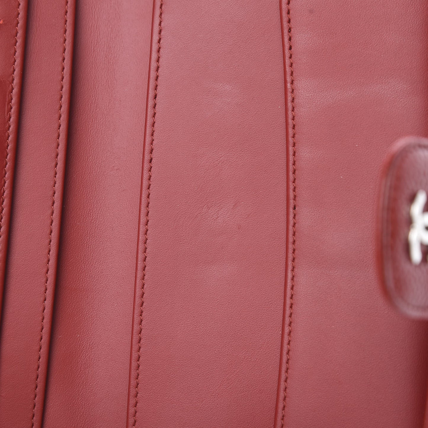 Caviar Quilted Long Flap Wallet Red