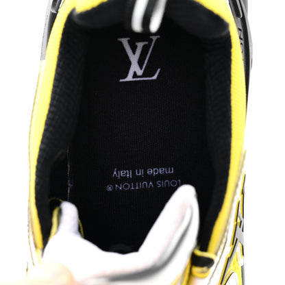Louis Vuitton Metallic Calfskin Mesh Mens LV Runner Tatic Sneakers 8 Yellow 9 of 10