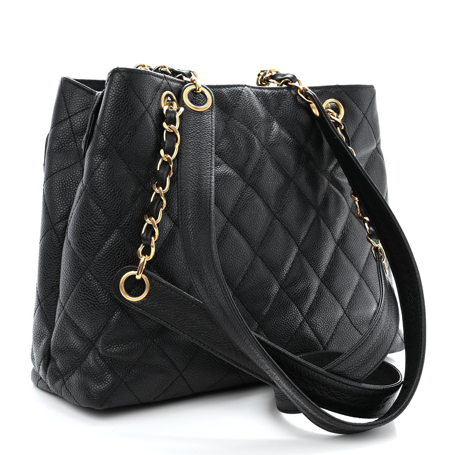 Chanel Caviar Quilted Pocket Shopping Tote Black 3 of 15