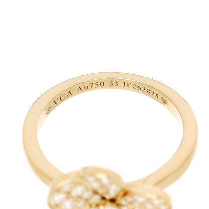 Van Cleef & Arpels 18K Yellow Gold Diamond Small Pave Frivole Ring 53 6.5 5 of 6