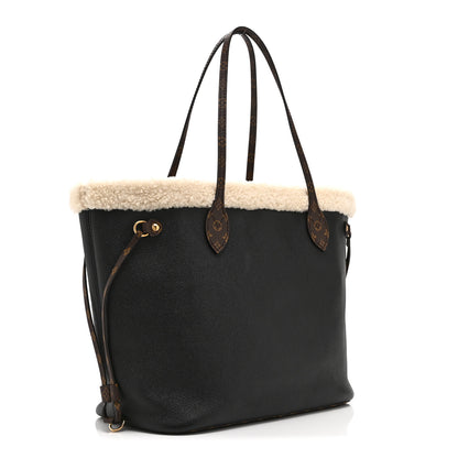 Louis Vuitton Calfskin Monogram Teddy Neverfull MM Black 4 of 10