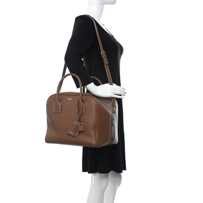 Burberry Smooth Calfskin Medium Cube Bowling Bag Malt Brown 2 of 9