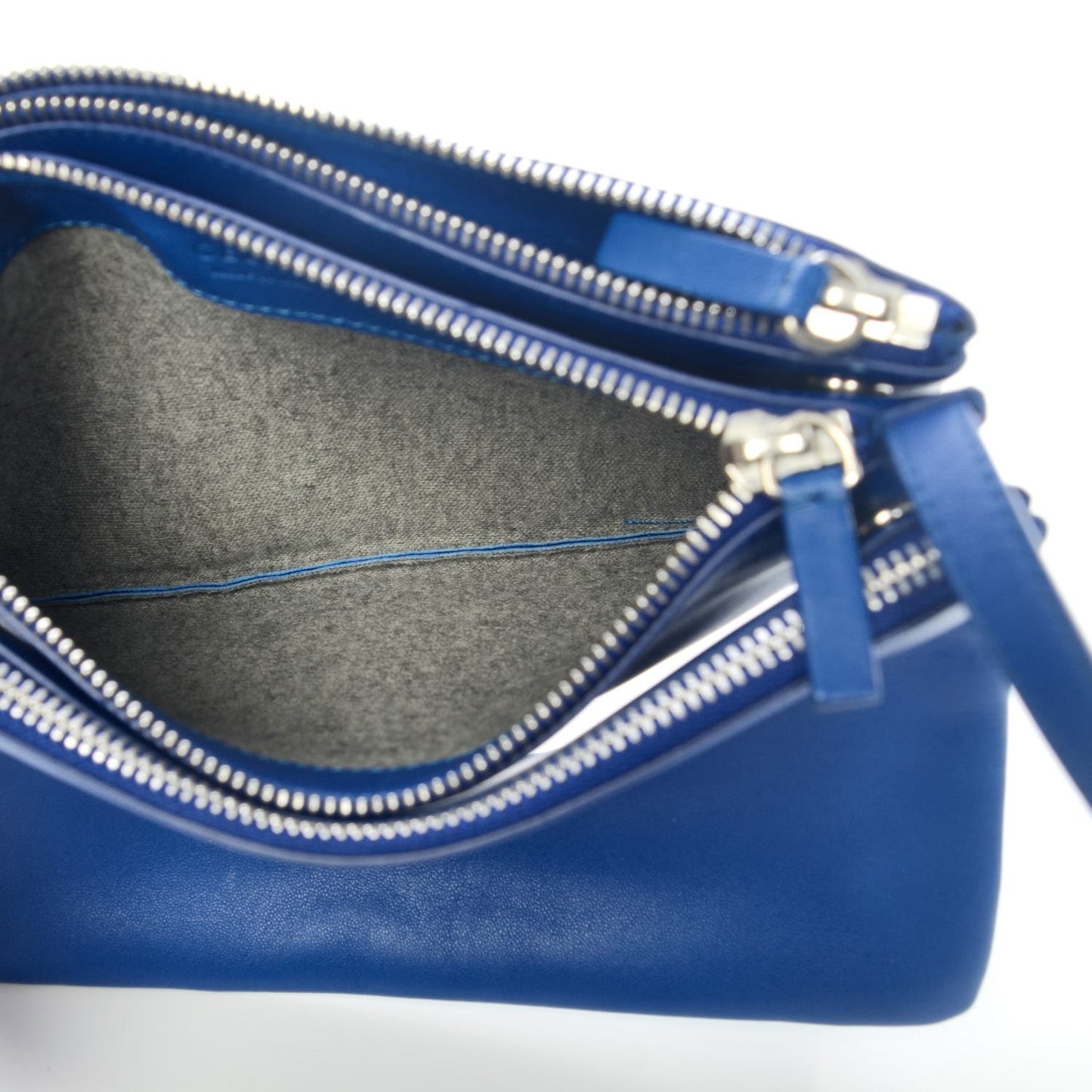 Lambskin Small Trio Crossbody Bag Electric Blue
