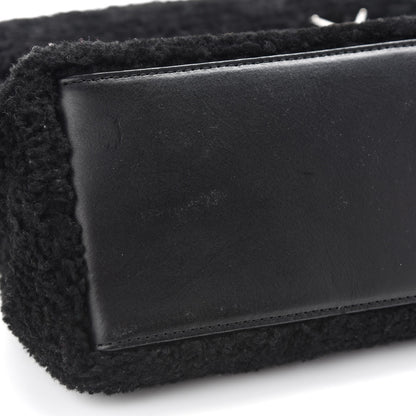 Saint Laurent Shearling Monogram Medium Loulou Shoulder Bag Black 7 of 12