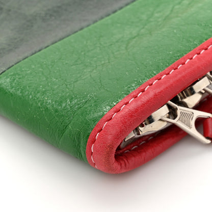 Balenciaga Agneau Arena Multicolore Bazar Pouch Vert Emeraude 9 of 10