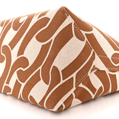 Hermes H Plume Canvas Swift Printed Maillons & Co Steeple 25 Bag Fauve Ecru Beige Gold 12 of 12