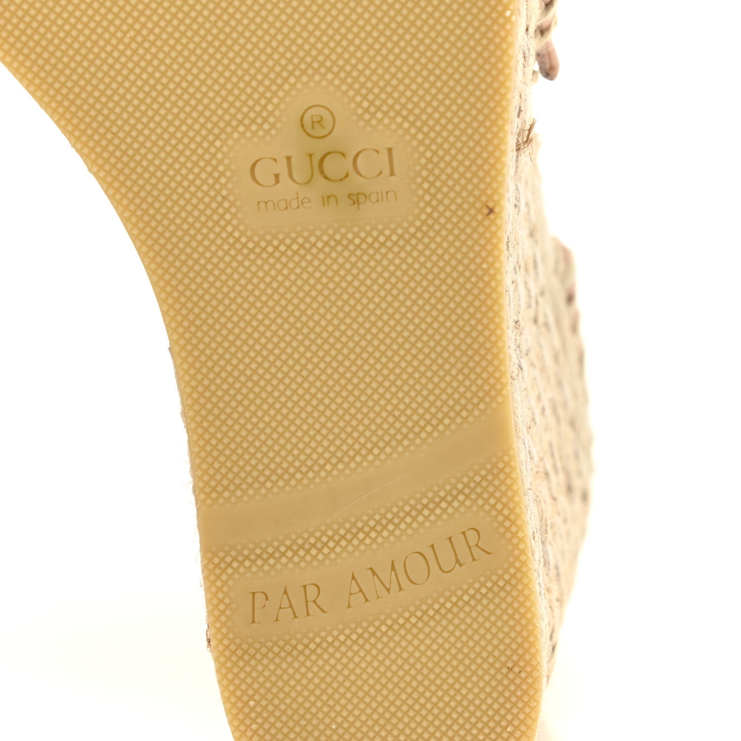 Gucci Nappa Matelasse GG Marmont Ankle Wrap Platform 35/120mm Espadrille Wedges 37.5 Skin Rose 7 of 14