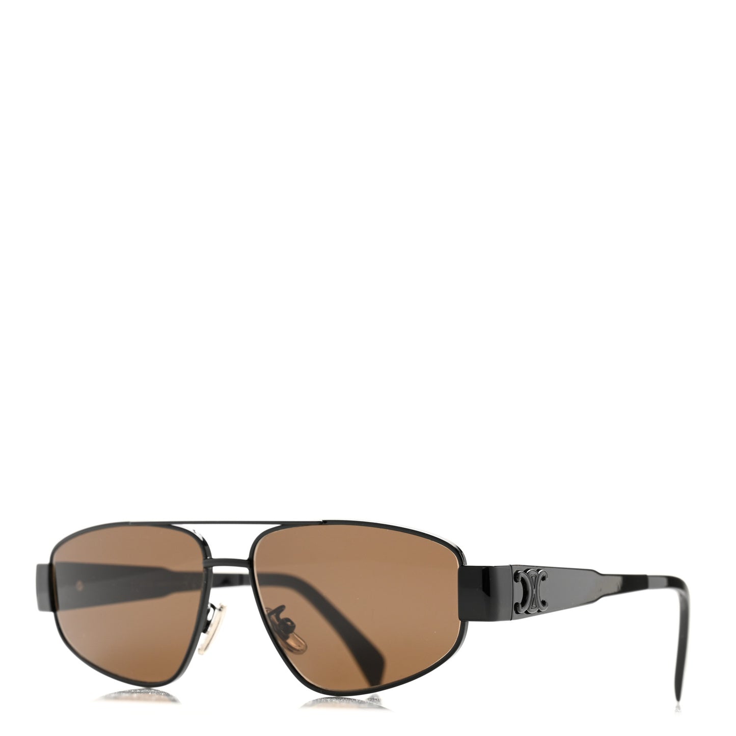 Metal Monochrome Triomphe Sunglasses CL40281U Black Brown