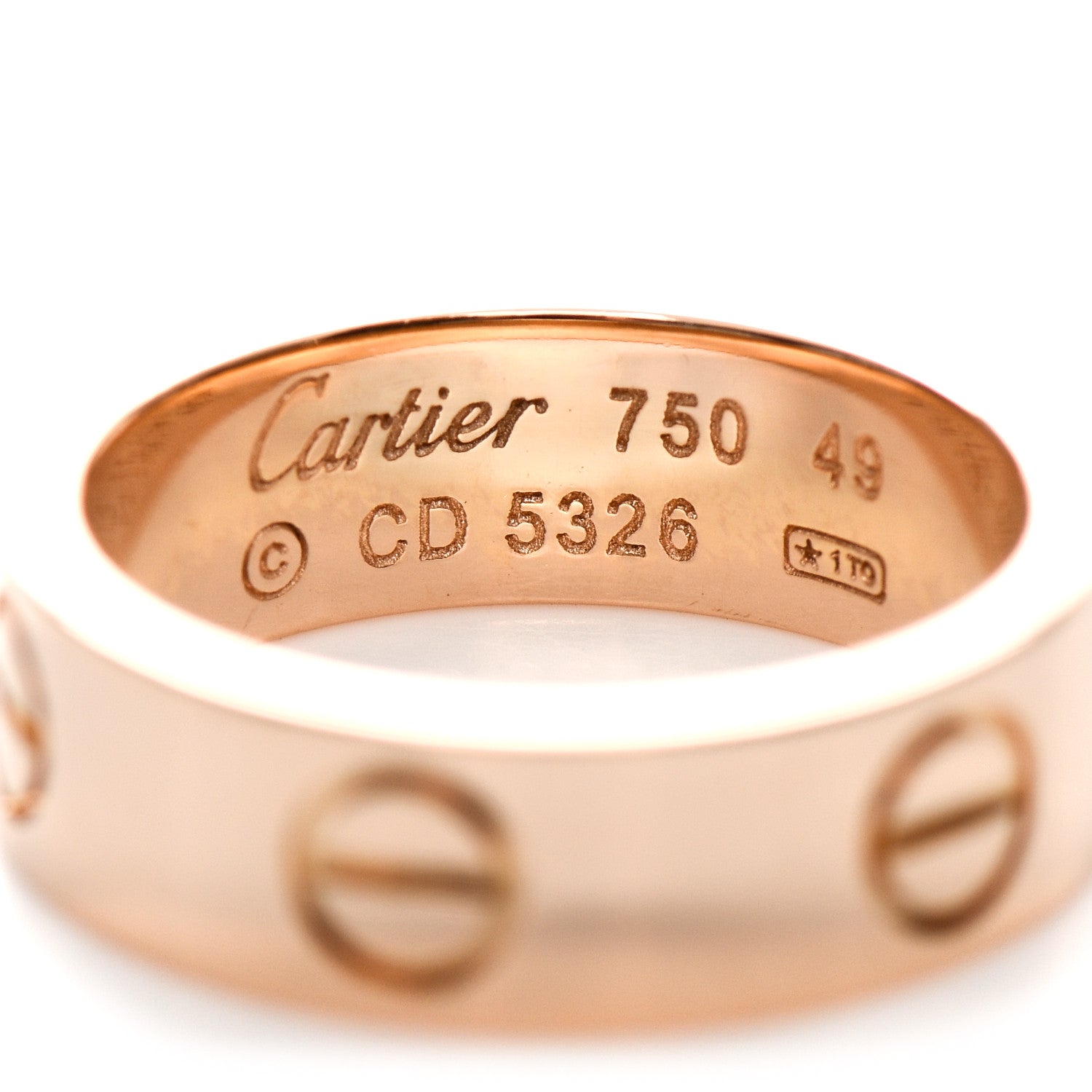 Cartier 18K Pink Gold 5.5mm LOVE Ring 49 4.75 4 of 4