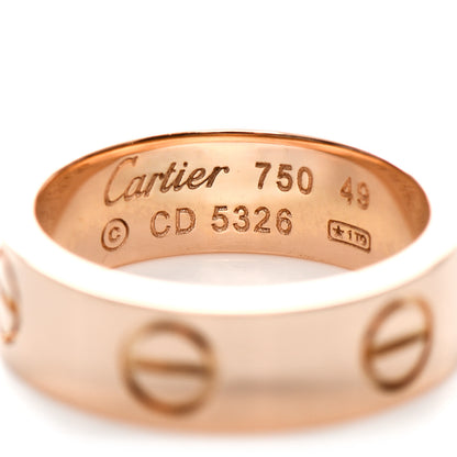 Cartier 18K Pink Gold 5.5mm LOVE Ring 49 4.75 4 of 4