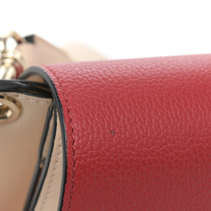 MCM Visetos Calfskin Colorblock Mezzanin Shoulder Bag Cognac Ruby Red 11 of 11
