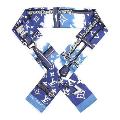 Louis Vuitton Silk Monogram Escale Confidential Bandeau Blue 1 of 3