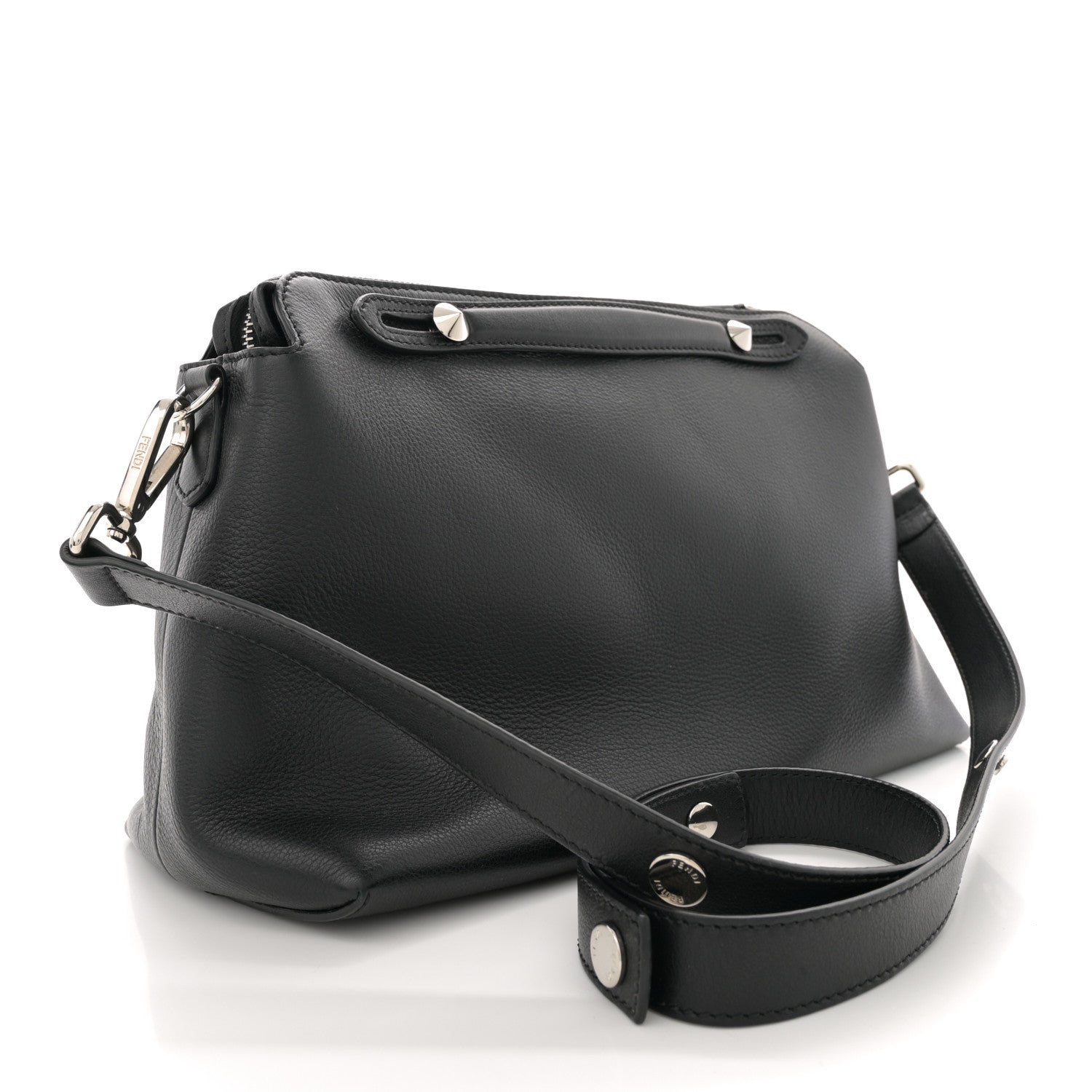 Fendi Vitello Dolce Large By The Way Boston Bag Black 3 of 10